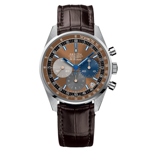 Zenith El Primero A386 Revival 50th Anniversary El Primero Stainless Steel / Tobacco / Fine Watch Club